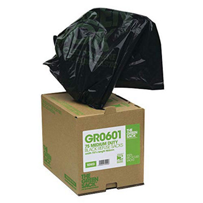 Compactor Sack in Dispenser, Black, Pack of 40