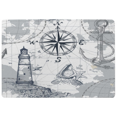 Compass & Map Special Soft Home Rug