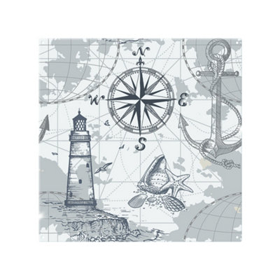 Compass & Map Splash Back designer style