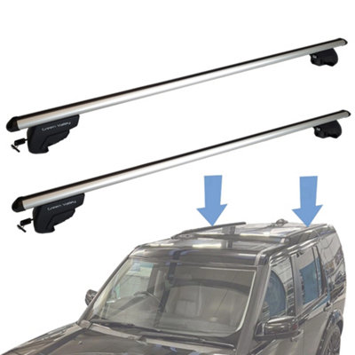 Complete Aluminium Aerodynamic Roof Rack Bar System for Land Rover Discovery 4 2009- onwards - T Profile Rail Fitment