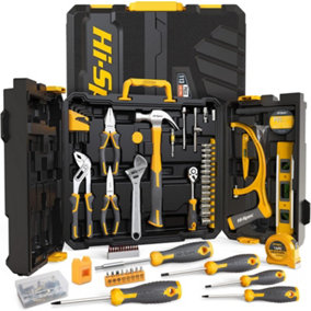 Complete Hand Tool Set: Tool Kit for Home & Professional Use 113 Pc Hi-Spec