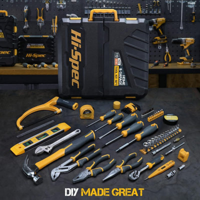 Complete Hand Tool Set: Tool Kit for Home & Professional Use 113 Pc Hi-Spec