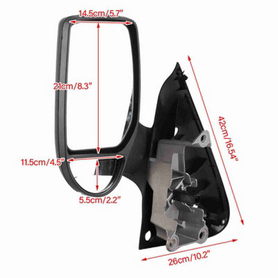 Complete Left Electric Wing Mirror for Transit MK6 MK7 - Passenger Side ...
