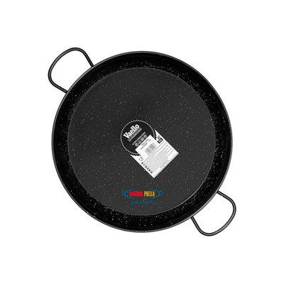 Complete Paella Starter Set with 36cm Enamelled Paella Pan, Olive Oil ...