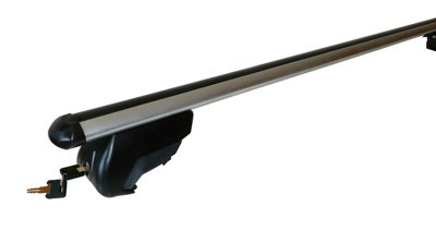 Complete Pair of Aerodynamic Universal Fit Roof Rack Bars, for Vehicles with Open Raised Roof Rails 130cm