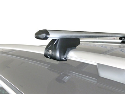 Complete Pair of Aerodynamic Universal Fit Roof Rack Bars for Vehicles with Open Raised Roof Rails 130cm