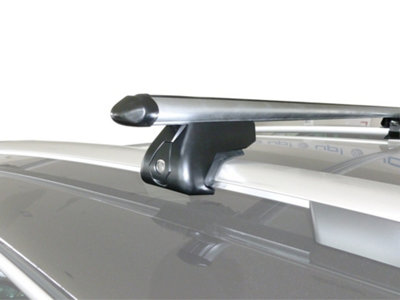 Complete Pair of Aerodynamic Universal Fit Roof Rack Bars, for Vehicles with Open Raised Roof Rails 130cm
