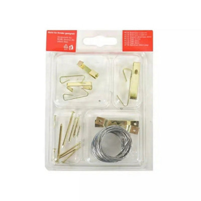 Complete Picture Hanging Kit with 20 Essential Pieces for Frames and Artwork