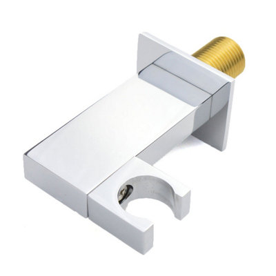 Complete Rectangular Shower Handset Kit With 1.5m Pvc Hose & Adjustable Bracket - 4