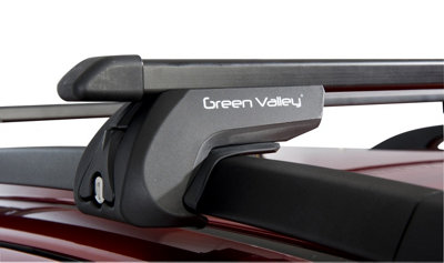 Complete Roof Rack Bar System for Skoda Yeti 2009 to 2017 with Open Rails