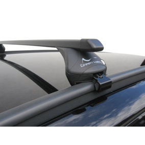 Complete Roof Rack Bars System Square Steel, fits Audi Q5 SUV 2017-onwards, Flush Rail Fitment