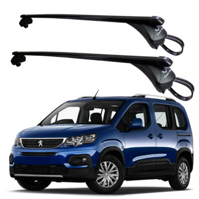 Complete Steel Roof Rack Bars System, Fits Peugeot Rifter 2018+ onwards -100kg