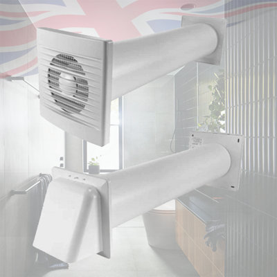 Complete STYL Wall Ventilation Kit with Timer/Humidistat Fan and ...