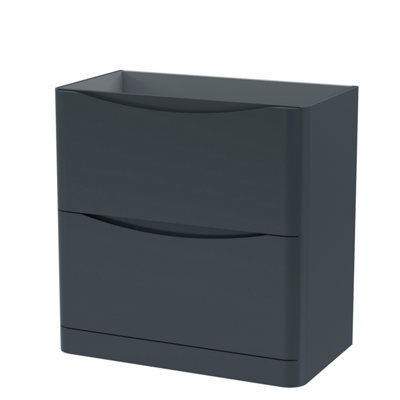 Components Floor Standing 2 Drawer Unit, 800mm-Soft Black