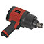Composite Air Impact Wrench - 1 Inch Sq Drive - Twin Hammer - Side Handle