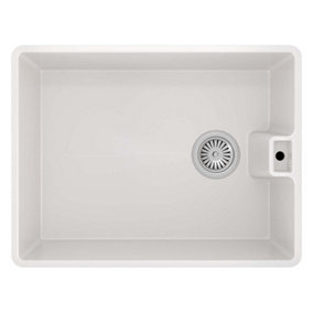 Composite Belfast Kitchen Sink In White, Butler Style 59.5 x 45.5 - SIA CMBEL
