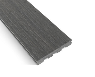 Composite Decking 140mm x 3.6m Grey, Pack of 6, (Clips Included)