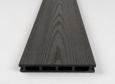 Composite Decking 140mm x 3m Black PK8 (Clips Included)