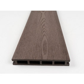 Composite Decking 140mm x 5m Brown PK4 (Clips Included)