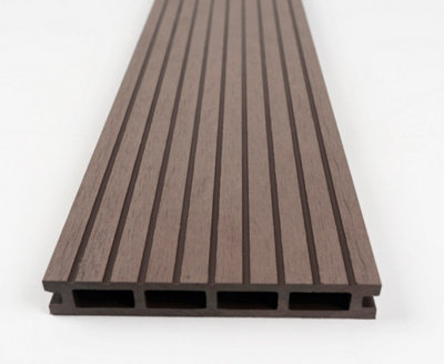 Composite Decking 140mm x 5m Brown PK4 (Clips Included)