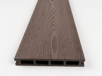 Composite Decking 140mm x 5m Brown PK6 (Clips Included)