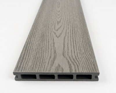 Composite Decking 140mm x 5m Grey, Pack of 4, (Clips Included)