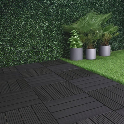 Composite Decking Tiles Pack of 18 for 1.62 m² - Waterproof ...