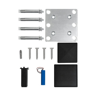 Composite Fence Panel Kit, Angled Piece & Posts x 2 Set - Grey