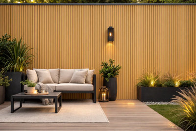 Composite Outdoor Cladding Panels In Oak 21 X 180CM For Garden ...