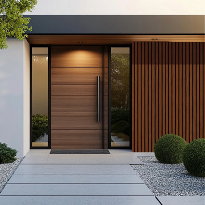 Composite Outdoor Slat Wall Panels - Walnut -PACK OF 3