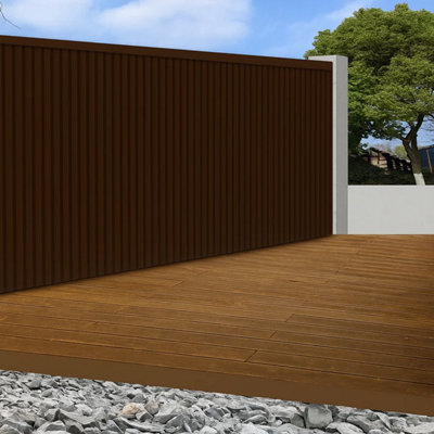 Composite Outdoor Wall Cladding Panels In Dark Brown 21 X 180CM For ...