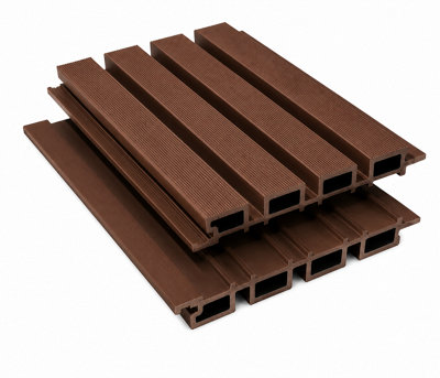 Composite Outdoor Wall Cladding Panels In Light Brown 21 X 180CM For ...