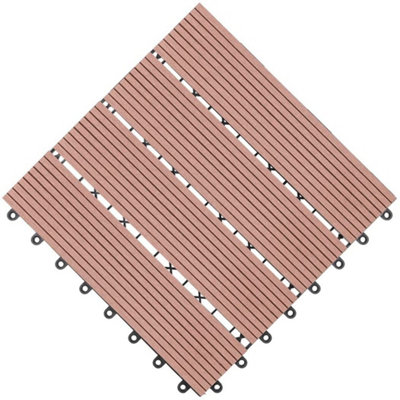 Composite Wood Decking Tiles 12 Pack