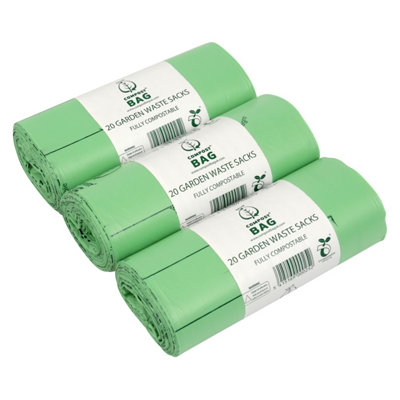 Compost Bag Compostable Garden Waste Sacks - 3 Rolls