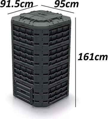 Composter Garden 1250L Modular Converter Tall Organic Eco Waste Compost Bin