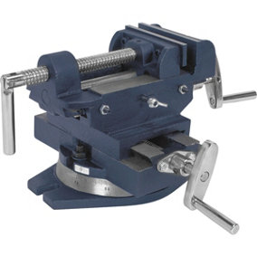 Compound Cross Vice - 100mm Steel Jaws - Swivel Base - Drilling & Milling Vice
