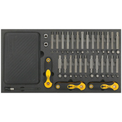 Comprehensive 192 Piece Bit & Folding Hex Key Set with Tool Tray for Ultimate DIY Projects