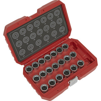 Comprehensive 20-Piece Locking Wheel Nut Key Set for Vehicle Dealers ...
