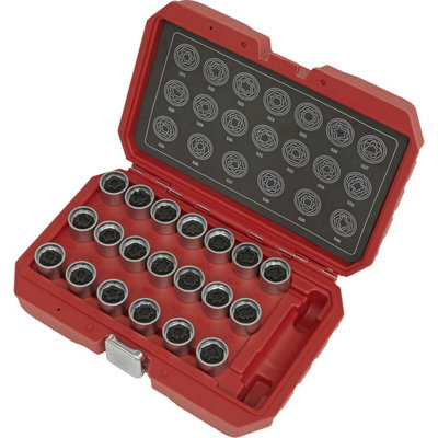 Comprehensive 20-Piece Locking Wheel Nut Key Set for Vehicle Dealers ...