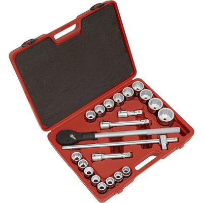 Comprehensive 22-Piece Socket Set with 3/4