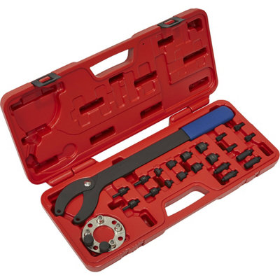 Comprehensive 24 Piece Pulley Holding and Turning Tool Set for Volkswagen Audi Vehicles