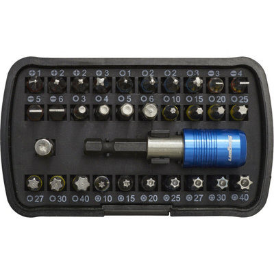 Comprehensive 32 Piece Power Tool Bit Set with Colour-Coding for Easy Identification
