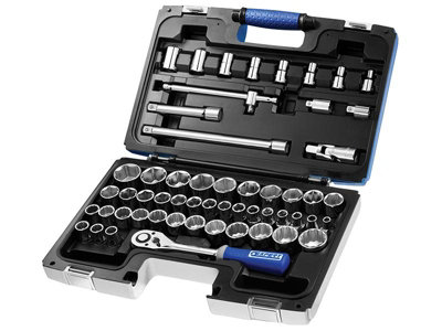 Comprehensive 55-Piece Socket and Accessory Set for Professionals