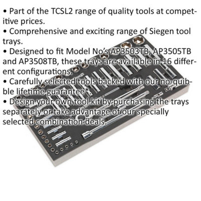 Comprehensive 62 Piece Socket Set with Tool Tray for All Your DIY Needs