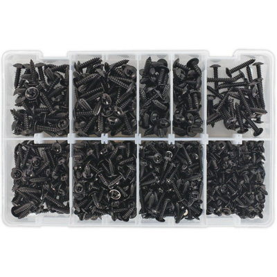 thumbnail image 2 of 500 PC Assorted Brass Plated Flat Head Wood Screws – Phillips Drive, Self Tapping With Storage Case 2 of 3