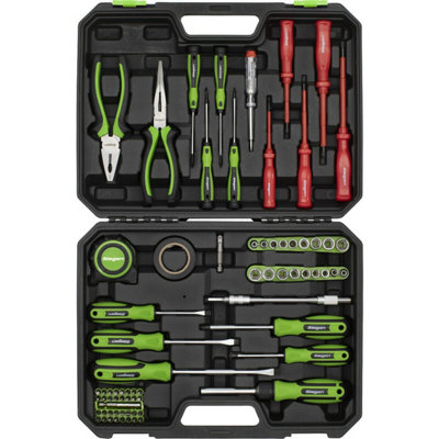 Comprehensive 73pc Premium Tool Kit with Sockets, Screwdrivers, Pliers ...