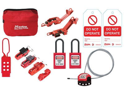 Comprehensive Master Lock 15-Piece Maintenance Lockout Tagout Kit for ...
