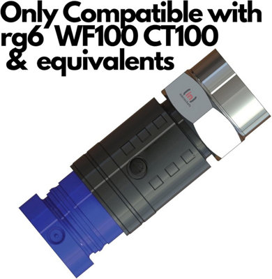 Compression Tool Coaxial cable Stripper Crimper 20 Connectors ct100 RG6 wf100 - 7