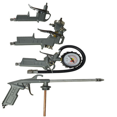 Compressor Air Accessory Tool Kit Spraying Tyre Inflating Hose Blow Gun ...