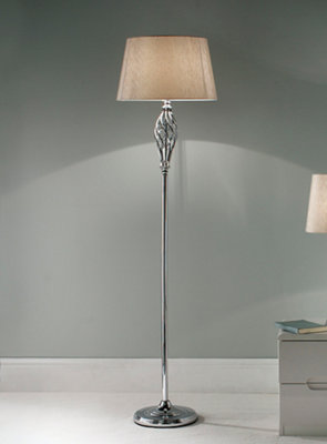 Compton Chrome Floor Lamp and Lamp Shade | DIY at B&Q